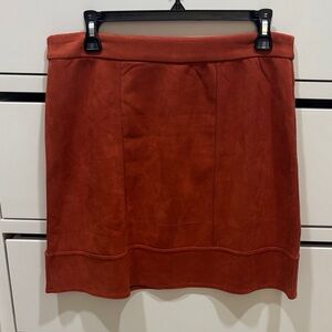 Rust Suede Mini Skirt from Saks